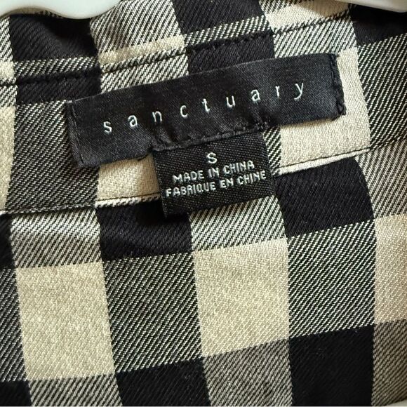 Sanctuary plaid button up tunic shirt - Picture 2 of 4